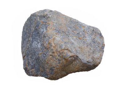 Beyaz arkaplanda izole taş