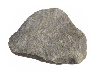 Beyaz arkaplanda izole kaya