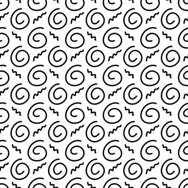 Kusursuz bir şablon, siyah beyaz karalama geçmişi. resimleme.