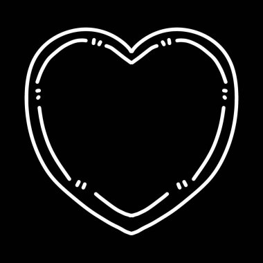 siyah ve beyaz kalp aşk çizimi