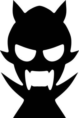 Cadılar Bayramı ikonu kızgın kötü bir illüstrasyon