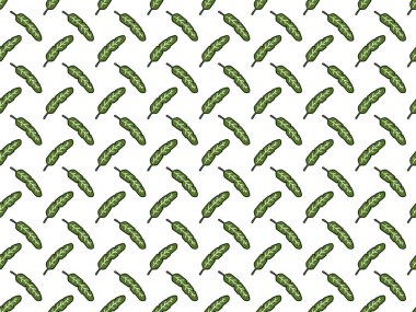 Yeşil yaprak çizgi filminin kusursuz deseni