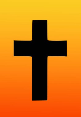 Renk arkaplanındaki çapraz simge