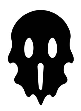 Cadılar Bayramı hayalet simgesi, basit illüstrasyon