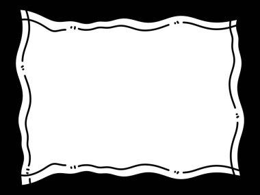 beyaz arkaplanda siyah çerçeve