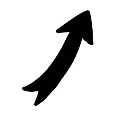 Arkaplanda izole edilmiş ok resimli simge