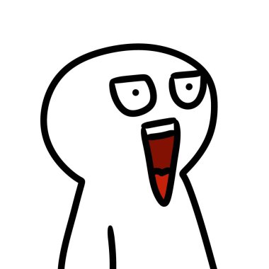 Mutlu çizgi film hayaletinin sanat çizimi.