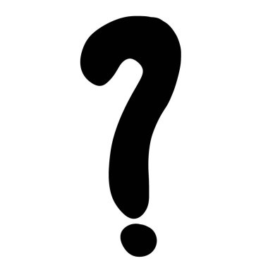 Beyaz üzerine soru işareti simgesi