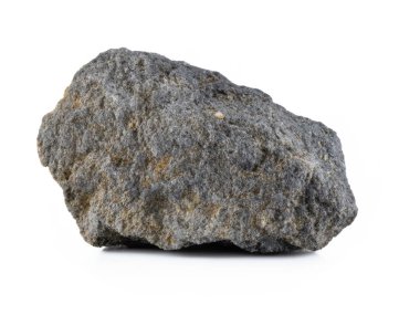 Siyah taş beyaz arkaplanda izole edilmiş