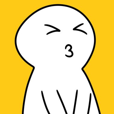 Çizgi film karalaması gülen surat