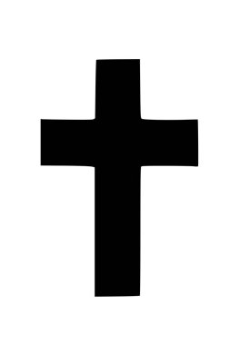 Beyaz illüstrasyonda çapraz simge