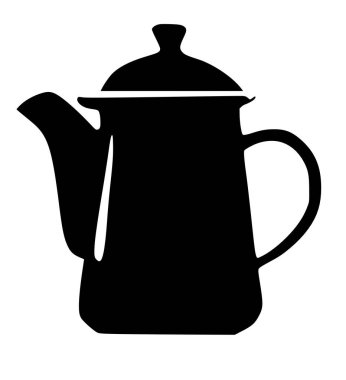 Çaydanlık simgesi, basit stil