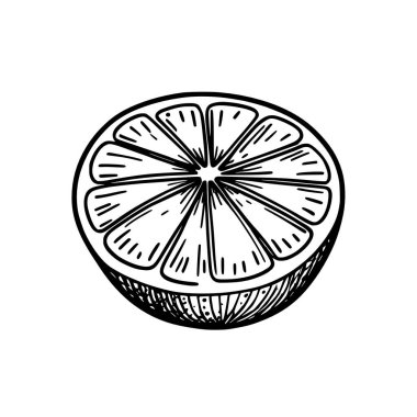 beyaz arka planda dilimlenmiş taze portakal meyvesi