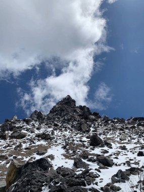 Kar dağlarının güzel manzarası