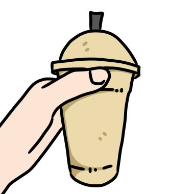 El ele tutuşup sıcak kahve ve dondurma.