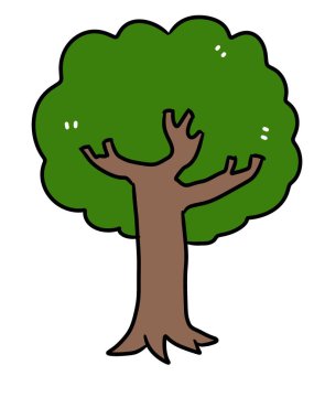 ağaç karalama simgesi illüstrasyonu