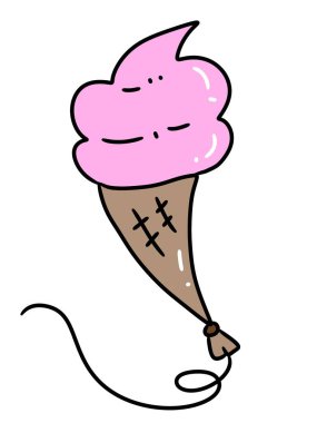 çizgi film doodle dondurma