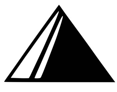 üçgen simgesi, basit illüstrasyon