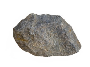 Beyaz arkaplanda izole kaya.