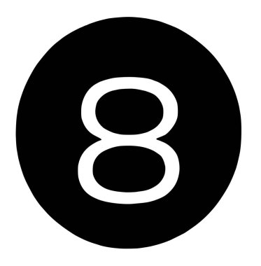 Sekiz numaralı simge simgesi katı biçimde