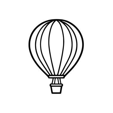 Sıcak hava balonu izole edilmiş simge çizimi