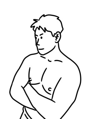 Çizgi roman boyama sayfasının siyah beyaz karikatürü.