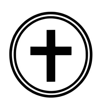 Hıristiyan haç simgesi, basit illüstrasyon