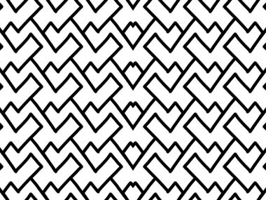 siyah ve beyaz geometrik desenli zigzag elementleri.