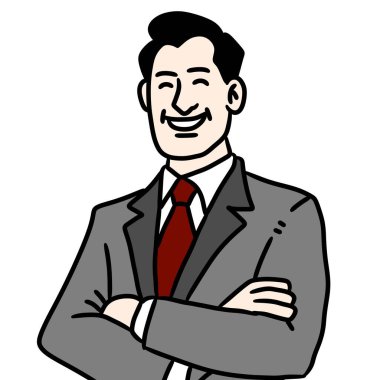 iş adamı çizgi film çizimi grafik tasarımı