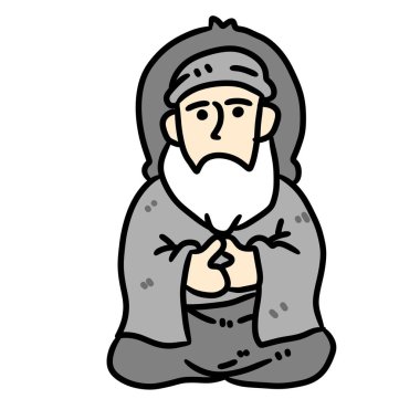 bir çizgi film adamın etiket