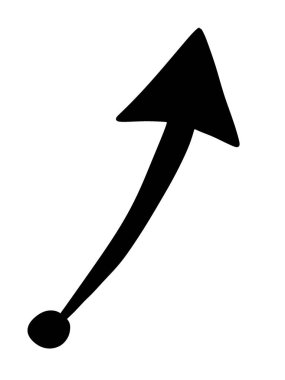 Ok yukarı. Basit simge