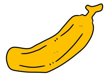 çizgi film karalama muz, illüstrasyon