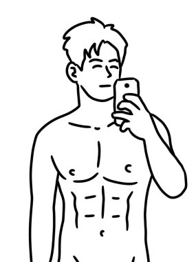 izole edilmiş erkek çizgi film tasarımı çizeri