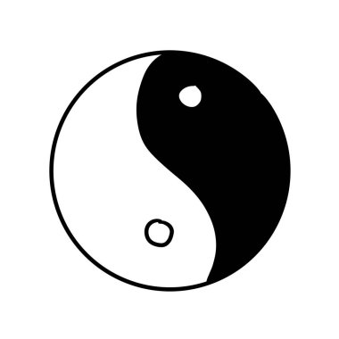 siyah yin yang simgesi