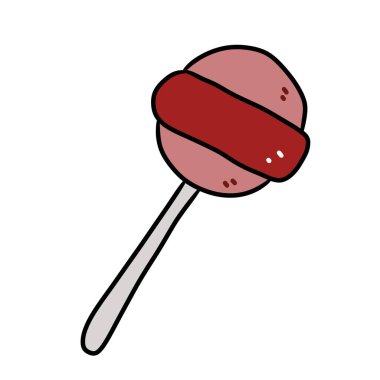 karikatür karalama şekeri beyaz üzerine