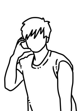 Çizgi çizen mutlu çocuk çizgi filmi