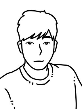 siyah beyaz çizgi film yakışıklı adam boyama sayfası