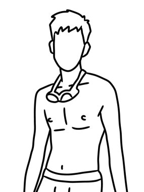 insan karikatürünün siyah ve beyaz renkleri