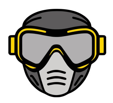 Maske. Web simgesi basit illüstrasyon