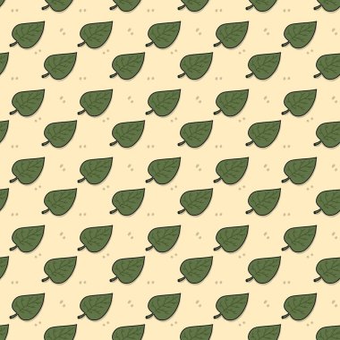 Çizgi film yaprağının kusursuz deseni