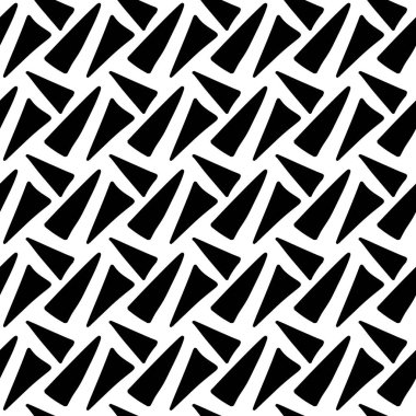 Üçgen şekilli kusursuz siyah ve beyaz geometrik desen