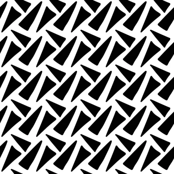 Üçgen şekilli kusursuz siyah ve beyaz geometrik desen