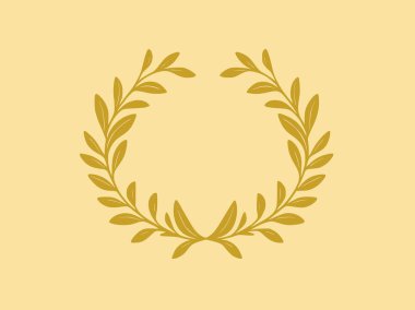 Defne çelengi ikonu. Düz renk tasarımı. resimleme.