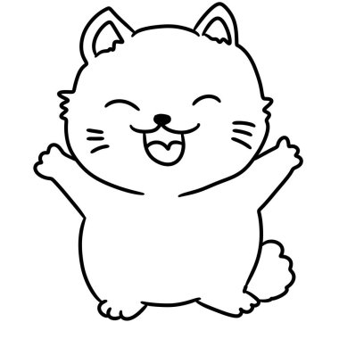 Şirin kedi çizgi film çizimi grafik tasarımı