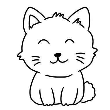 Şirin kedi çizgi film çizimi grafik tasarımı