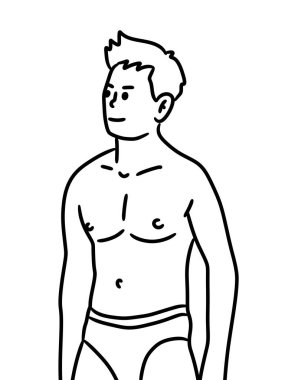 Çizgi film ve yakışıklı adam.