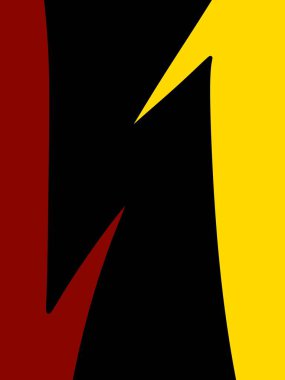 Siyah arkaplanda kırmızı ve sarı