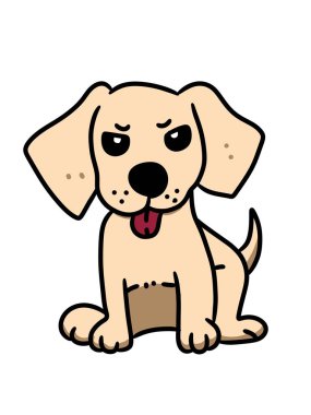 Dili çıkmış bir köpek.