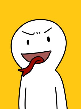 Mutlu çizgi film karakteri çizimi