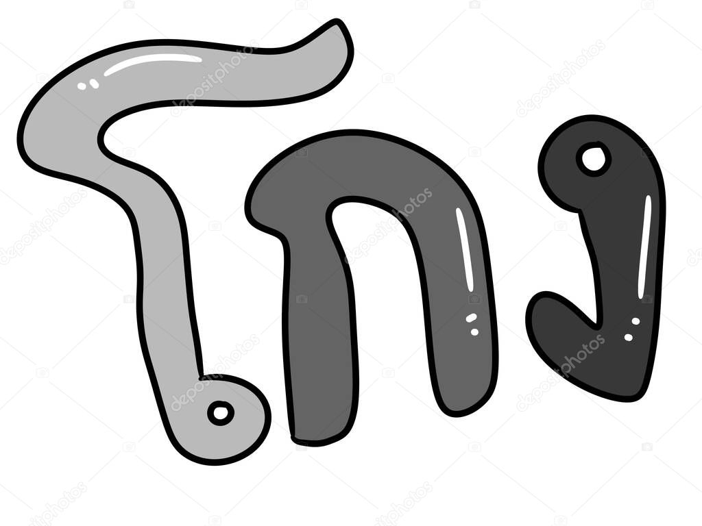 Illustration of cartoon text cheat